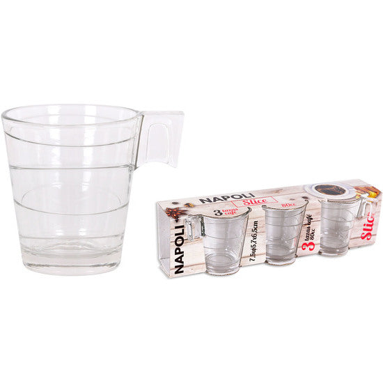 SET OF 3 COFFEE CUPS 8CL NAPOLI SLICE
