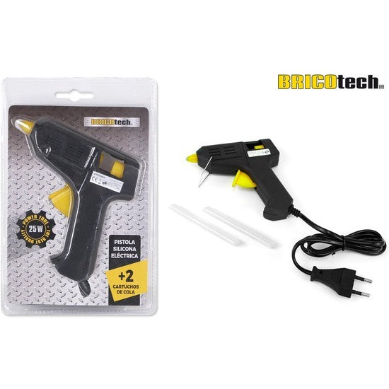 12 UDS PISTOLA SILICONA C/2 RECAMBIOS 25W BRICOTECH