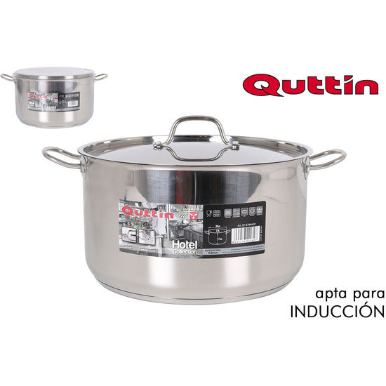 POT + LID IND STEEL 30CM/0.8MM/12L QUTTIN HOTEL