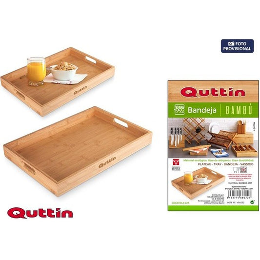 BAMBOO TRAY 40X27X4.6CM QUTTIN