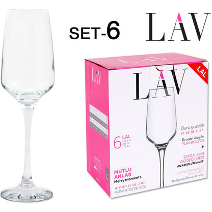 SET 6 CHAMPAGNE GLASSES 230CC LAL