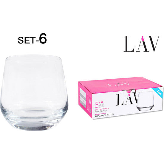 SET OF 6 WHISKY GLASSES 345CC LAL