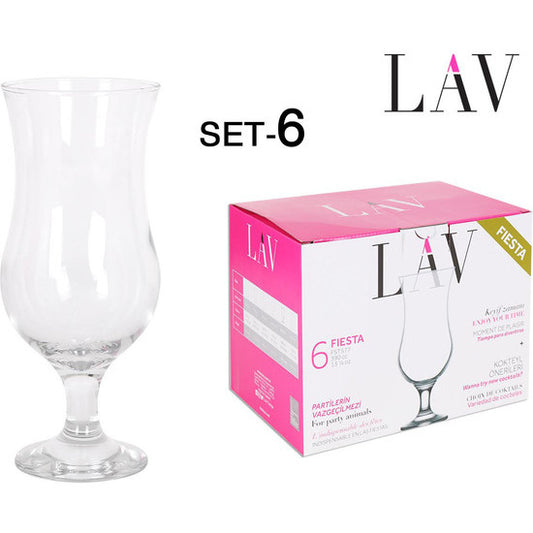 SET OF 6 COCKTAIL GLASSES 390CC PARTY