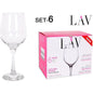 SET OF 6 WINE/WATER GLASSES 480CC FAME HIGH