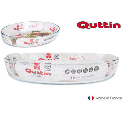 FUENTE VIDRIO OVAL 35X24CM/3,4L QUTTIN