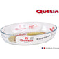 QUTTIN OVAL GLASS PLATE 30x21cm 2.2L