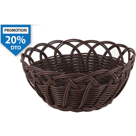 WENGUE ROUND PP BASKET 20X9CM