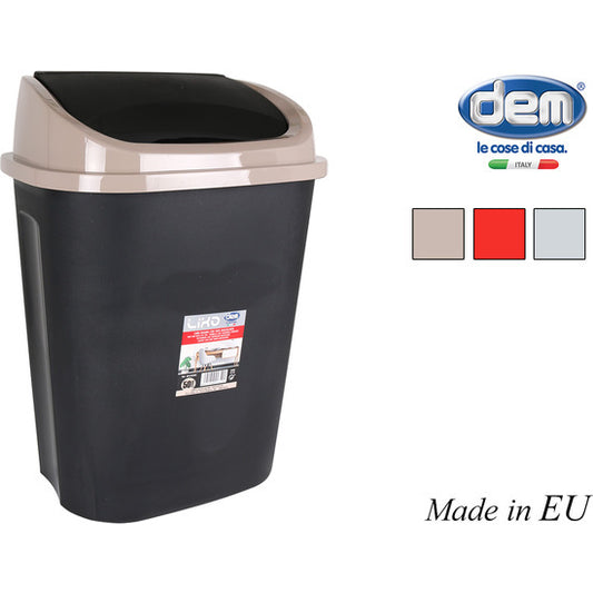 LIXO 50L TRASH CAN WITH SWING LID - ASSORTED COLOURS