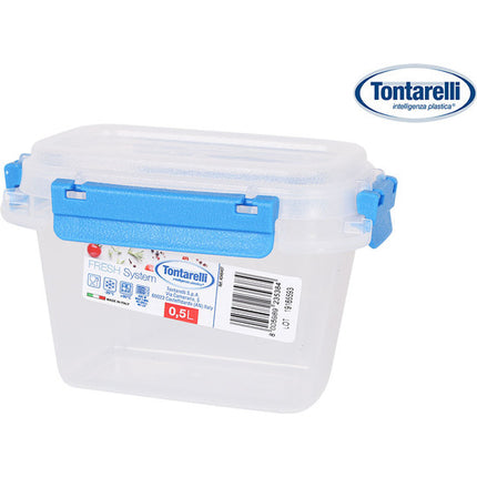 LANCHEIRA RETANGULAR TRANSPARENTE FRESH SYSTEM 0,5L